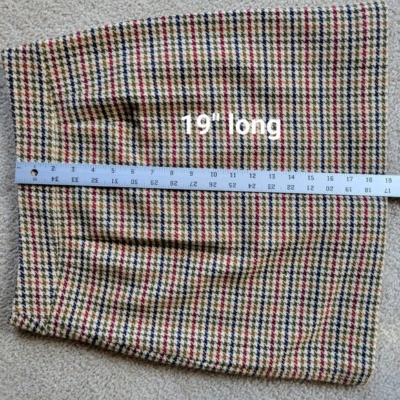 NWOT Talbots wool-blend houndstooth button skirt 19" long - Picture 3 of 9